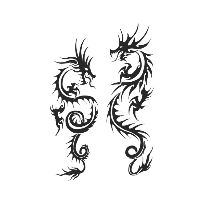 Twin Tribal Dragons-InkOMG 