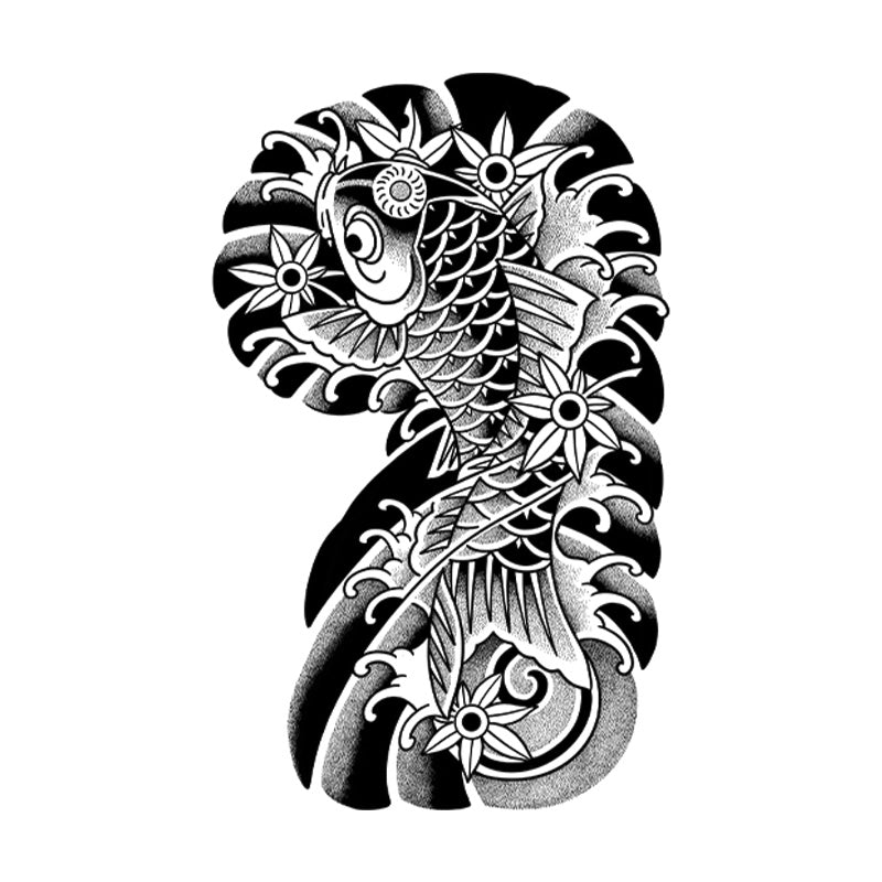 Ukiyo-e Koi tattoo design