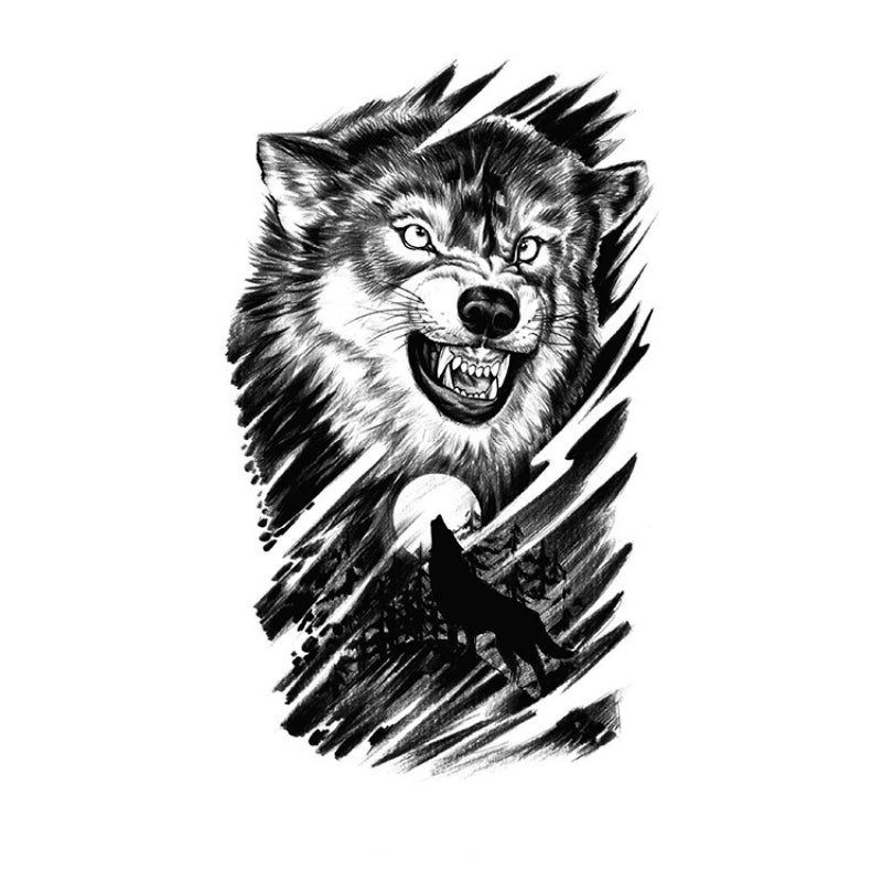 Wolf Snarl & Moon-InkOMG