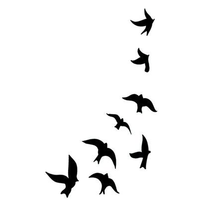 Flying birds semi-permanent tattoo design from the Ink Starter Set (4-Pack)