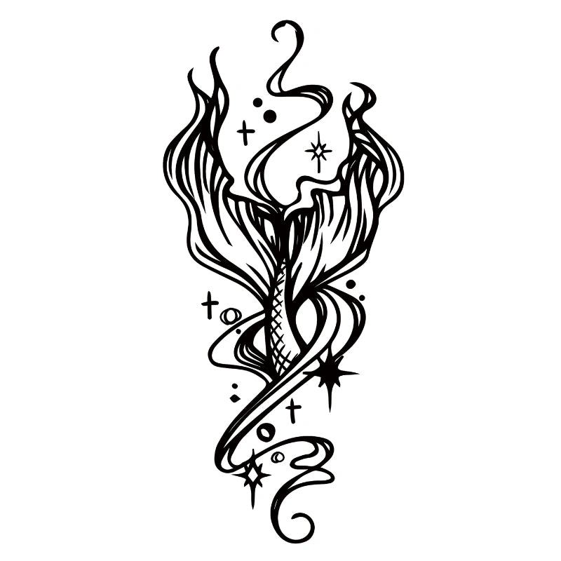 tarry Mermaid Tail tattoo design